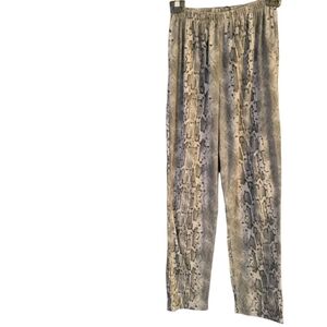 Sue Blue Snake Print Pants S